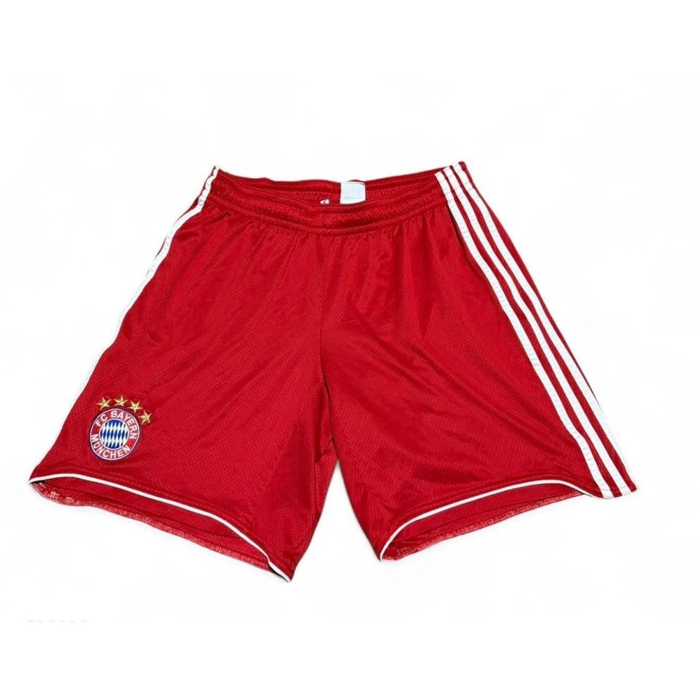 Y2K Adidas FC Bayern Munich Soccer Shorts Men's Large Red Football Germany